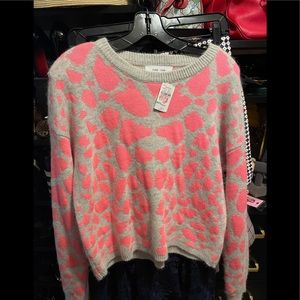 John+jenn grey and pink sweater